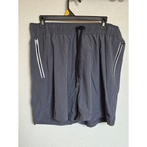 Legend Athletic Shorts Men's Large Black 7" Workout Gym Running Active